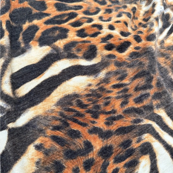 Cache Animal-Print Midi Dress in Brown, Black, Cream - Picture 3 of 5